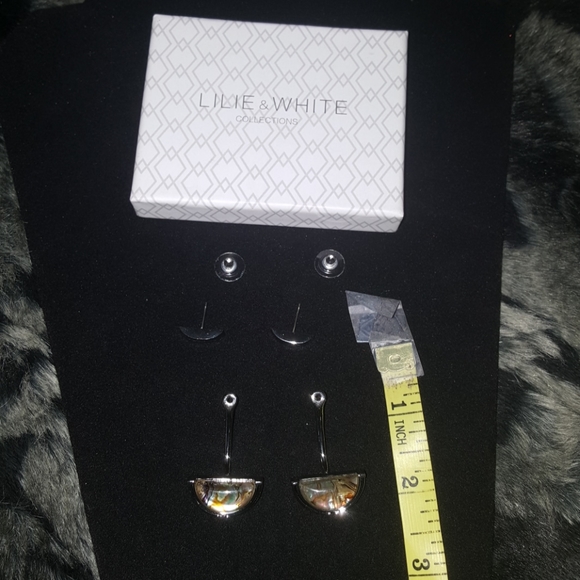 Half moon abalone earrings. Nwot. - Picture 5 of 5